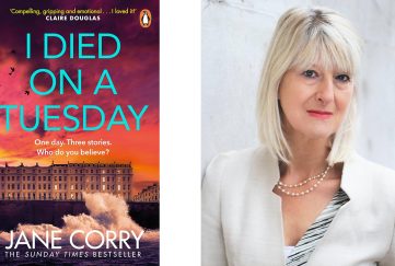 Author Jane Corry with her new book, I Died On A Tuesday