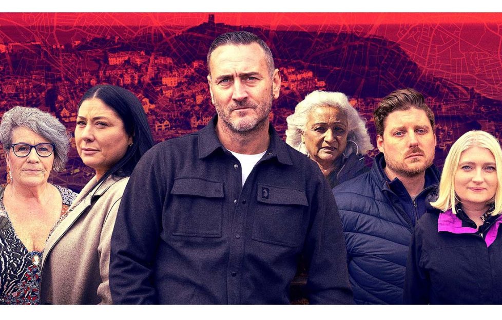 Will Mellor with some of the victims of the Post Office scandal