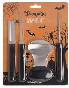 A pumpkin carving kit