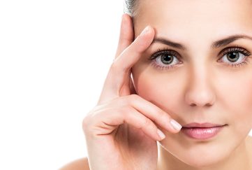 Close up of a lady's face and eyes