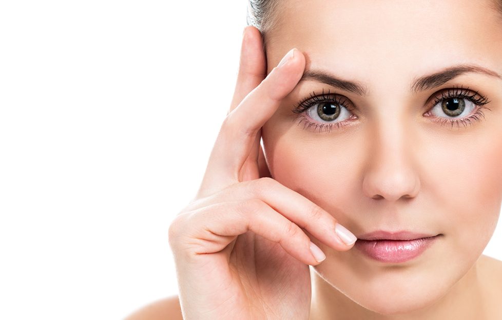 Close up of a lady's face and eyes