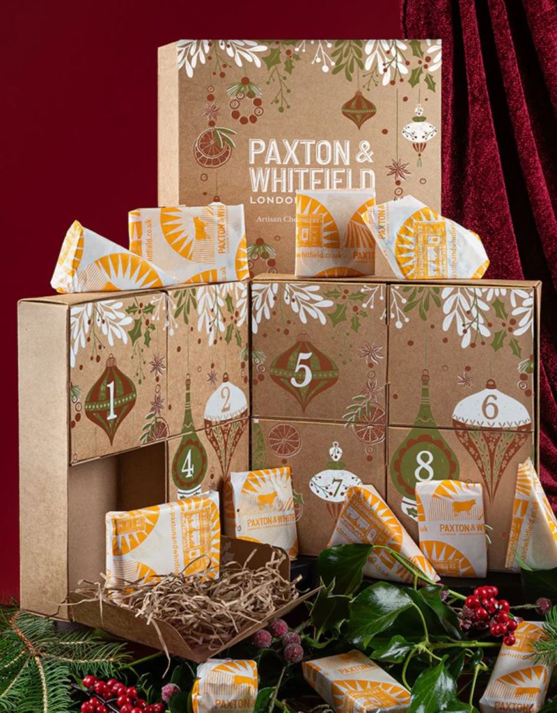 Paxton & Whitfield Cheese selection in an Advent calendar