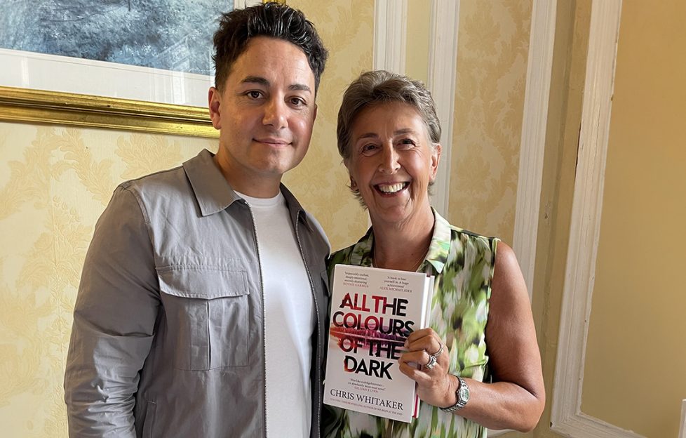 Linda with author Chris Whitaker and his book All the Colours Of The Dark, one of her best books of 2024