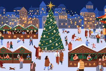 A Christmas market in Vienna to illustrate our uplifting short story