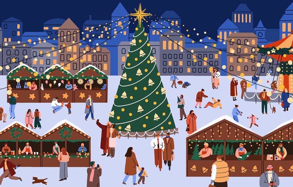 A Christmas market in Vienna to illustrate our uplifting short story