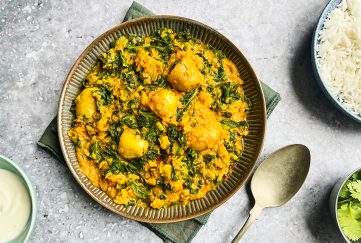 Easy potato and kale curry recipe