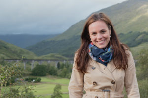 Local MSP Kate Forbes at Glenfinnan, which has seen a large rise in rail passenger numbers. NO F07 Kate Forbes