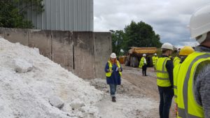 Our correspondent Nic Goddard examines the heaps of silica sand. NO F30 sand mine 06