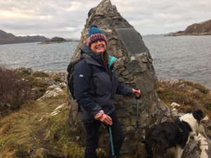 Karen, pictured, spoke to Lochaber Times correspondent Nic Goddard while walking the beaches of Arisaig and Morar this week. NO F49 Karen Penny
