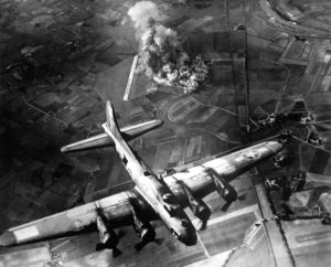 A B-17 bomber similar to the one which crashed on Skye, on a raid over Germany in 1943. shutterstock_251930686