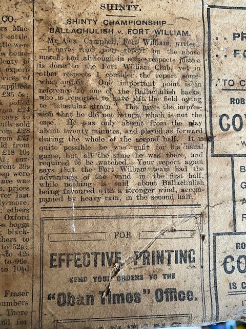 Old cottage walls reveal paper from 1914 - The Oban Times