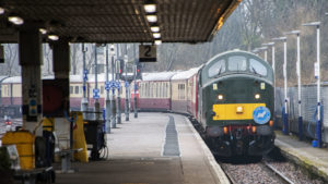 The special train belonging to Jeremy Hosking pulls into Fort William station during a visit to the West Highland Line last year that proved controversial. Photograph: Iain Ferguson, The Write Image. NO F12 Hosking Special Train.jpg 01