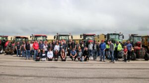 A line-up of tractors and lorries met at MACC Business Park ahead of the tractor run.