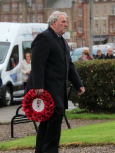 Sergeant Armour's great-nephew, Councillor John Armour, laid a wreath at Campbeltown War Memorial on Remembrance Sunday.