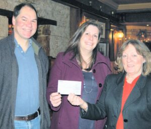 In 2012: Janette Jansson, right, from Southworth Development LLC's Ugadale and Cottages, presented Sarah Livingstone and Bill Roy from Laggan Opportunity and Amenities Fund (LOAF) a cheque for £25,000. The money will be used towards the village's play park. LOAF has managed to raise £98,000 of funds, including the donation from Southworth Development, match-funding from Argyll and Isles LEADER and a donation from Argyll Community Housing Association (ACHA).